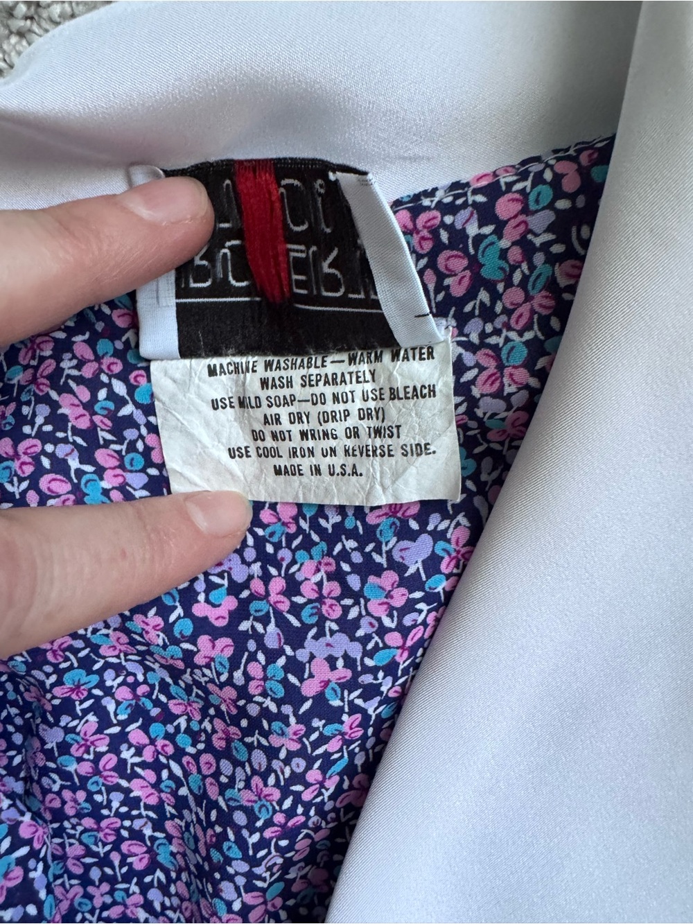 Vintage 70s 80s Floral Midi Dress White Collar Prairie Cottagecore M - Picture 8 of 12